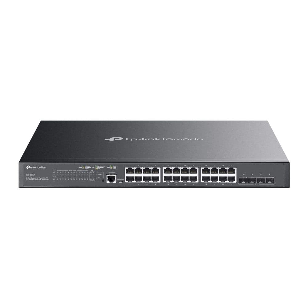 SG3428XMP - Omada 24-Port Gigabit and 4-Port 10GE SFP+ L2+ Managed Switch with 24-Port PoE+