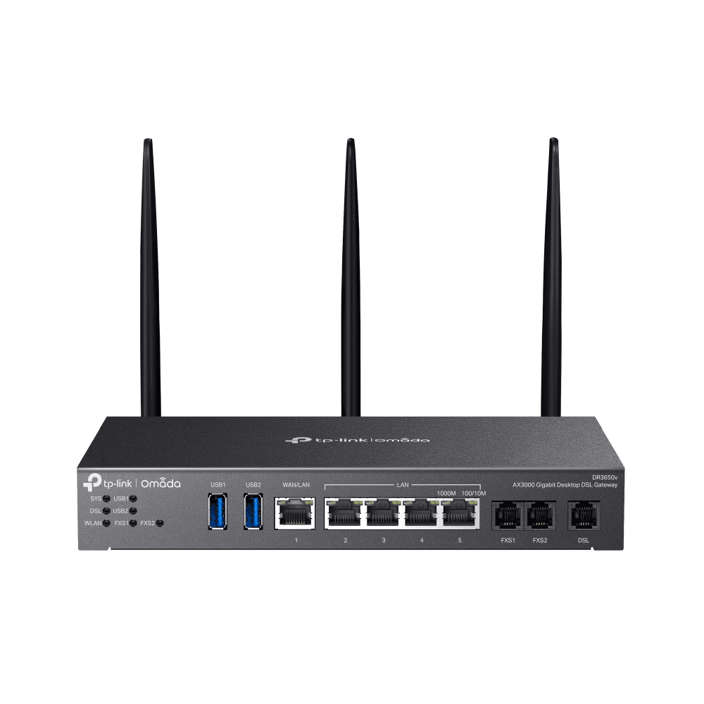 DR3650v - Omada AX3000 Wi-Fi 6 Gigabit Desktop DSL Gateway