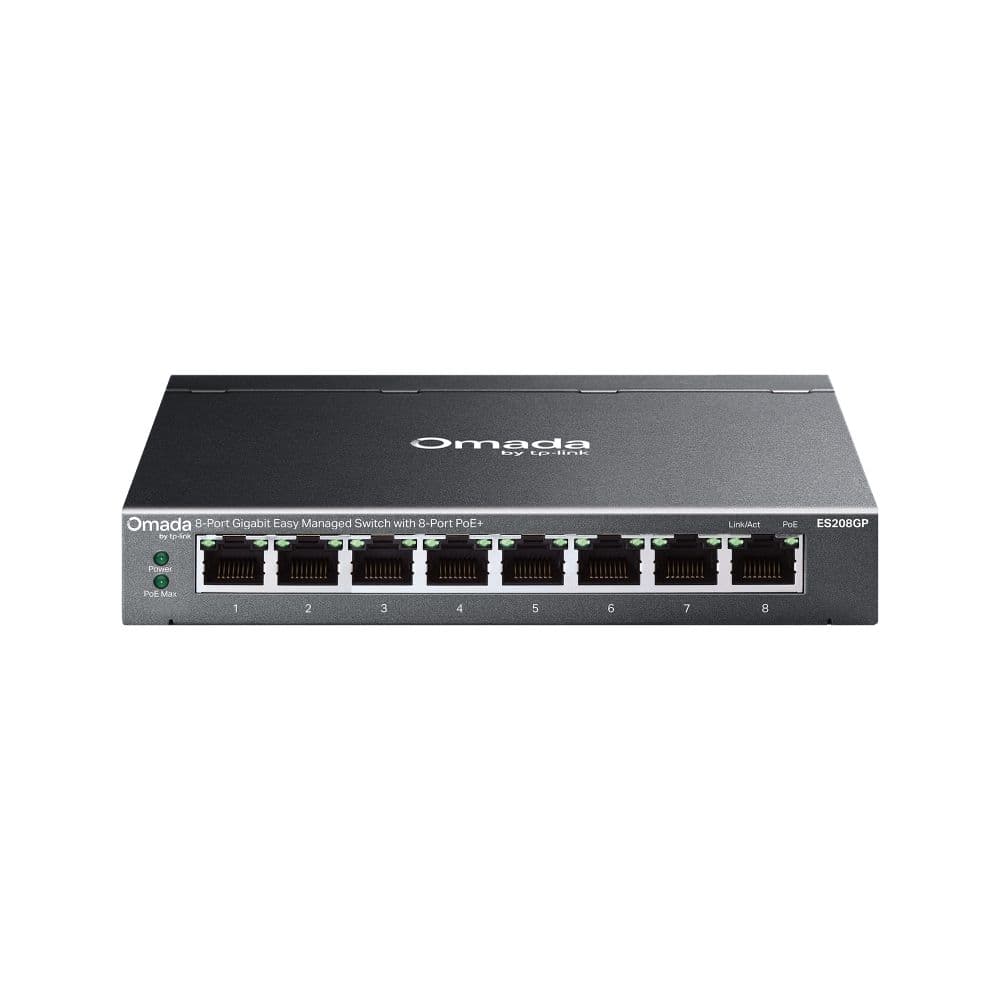 ES208GP - Omada 8-Port Gigabit Easy Managed Switch with 8-Port PoE+