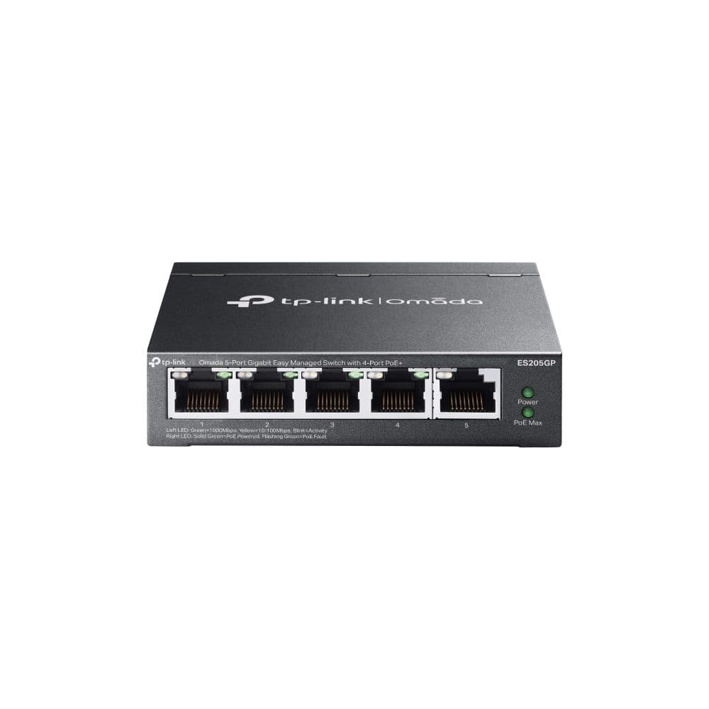 ES205GP - Omada 5-Port Gigabit Easy Managed Switch with 4-Port PoE+